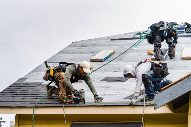 Professional Flat Roof Repair technician working in Boston, IN